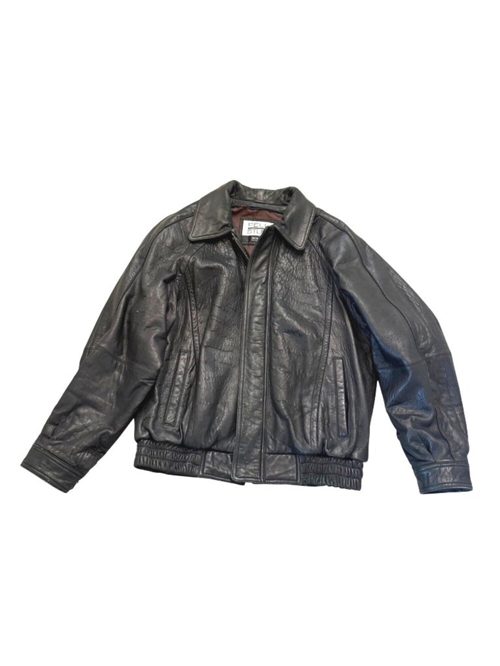 Pelle Studio Wilsons Men's Leather Jacket L Vintage 90s Moto Retro Urban Black